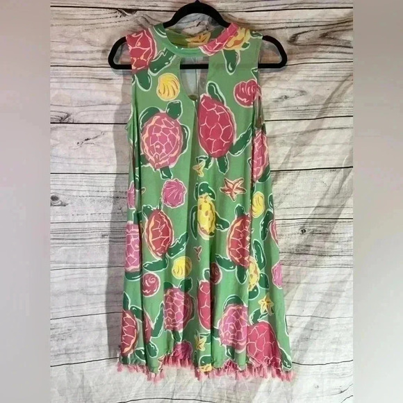 Simply southern sea turtle print dress - Picture 1 of 6